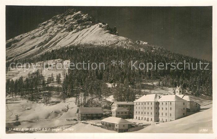 Muehlbachl Maria Waldrast gegen Serles Winterpanorama