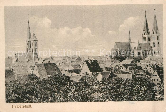 Halberstadt Ortsansicht mit Kirchen