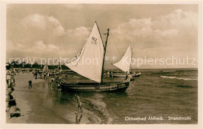 Ahlbeck Ostseebad Strandmotiv Segelboot