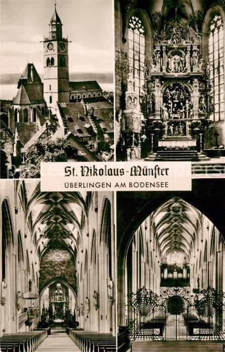 ueberlingen Bodensee St Nikolaus Muenster Innenansichten