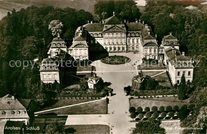 Arolsen Bad Schloss Original Fliegeraufnahme