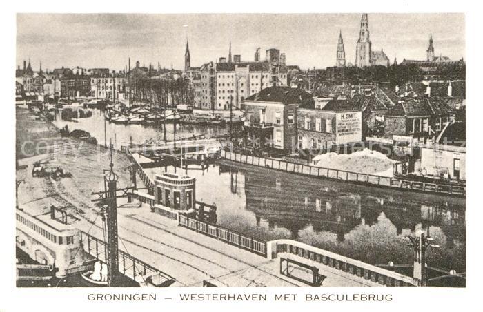 Groningen Westerhaven met Basculebrug