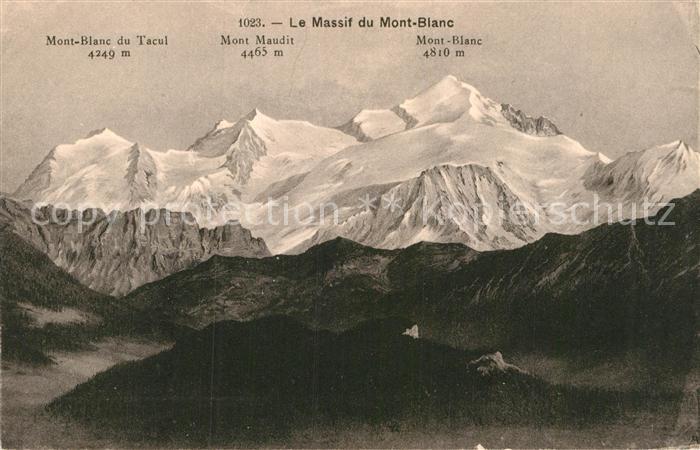 Mont Blanc Le Massif du Mont Blanc Gebirgspanorama