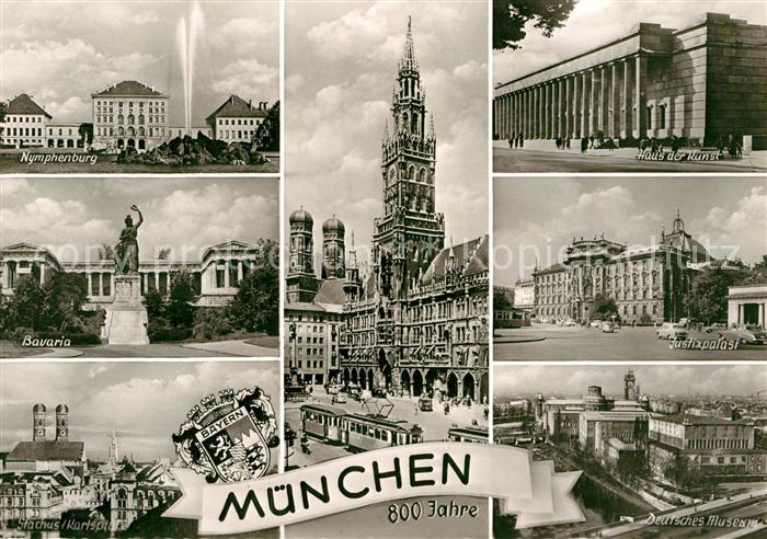 Muenchen Bayern Schloss Nymphenburg Bavaria Denkmal Stachus Karlsplatz Fauenkirc