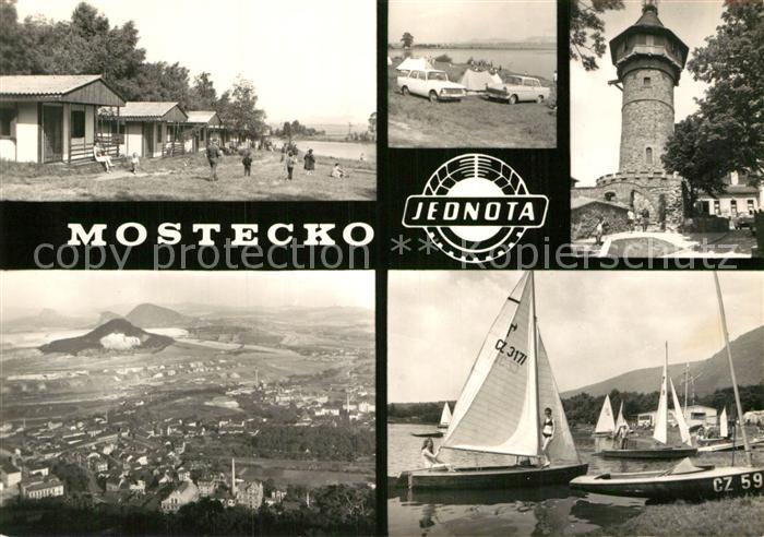 BRNO Bruenn CZ Mostecko Ferienbungalows See Segeln Aussichtsturm Landschaftspano