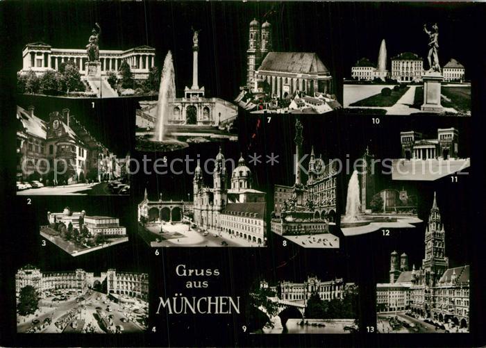 Muenchen Bayern Sehenswuerdigkeiten der Stadt Nachtaufnahmen