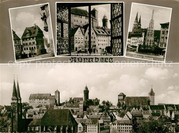 Nuernberg Duerer Haus Burg Schoener Brunnen Altstadt