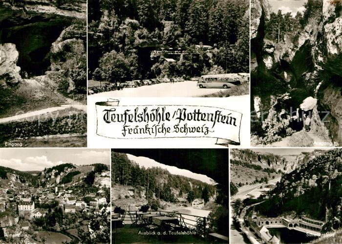 Pottenstein Oberfranken Teufelshoehle Fraenkische Schweiz