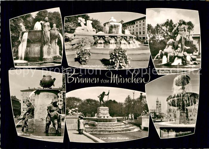 Muenchen Bayern Brunnen der Stadt