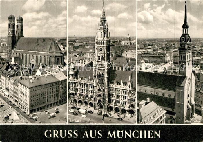 Muenchen Bayern Frauenkirche Rathaus Alter Peter