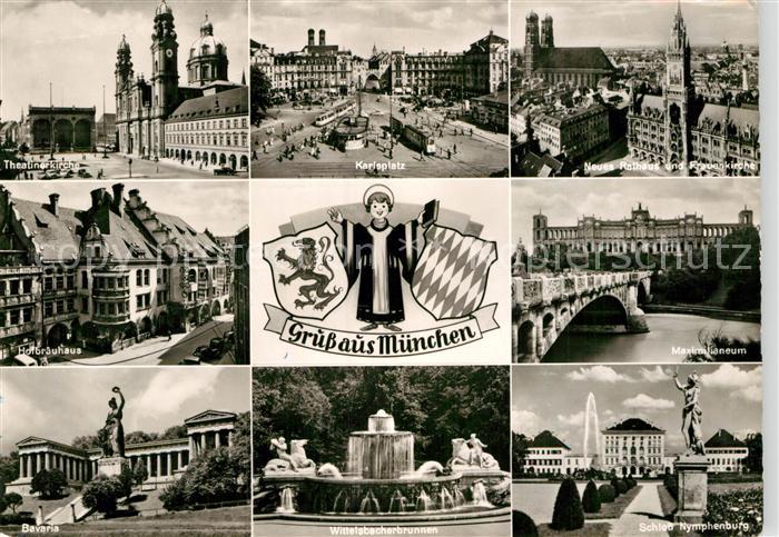 Muenchen Bayern Theatinerkirche Karlsplatz Rathaus Frauenkirche Maximilianeum Ho