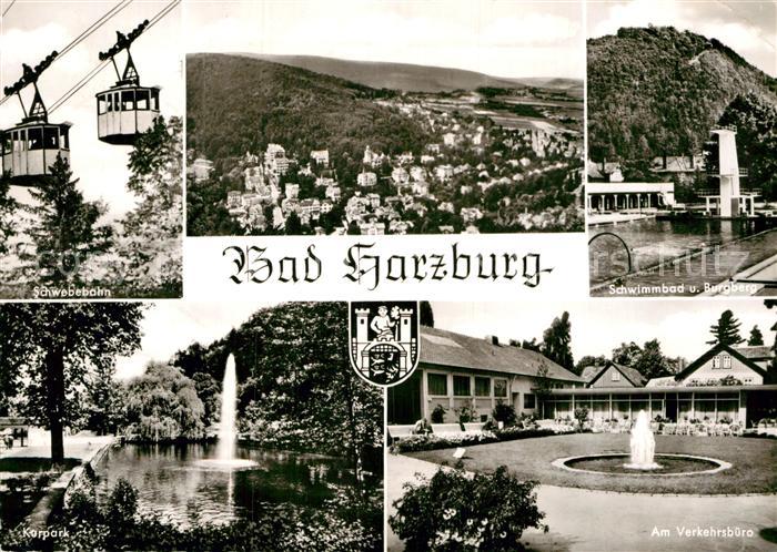 Bad Harzburg Schwebebahn Stadtpanorama Schwimmbad Burgberg Kurpark Verkehrsbuero