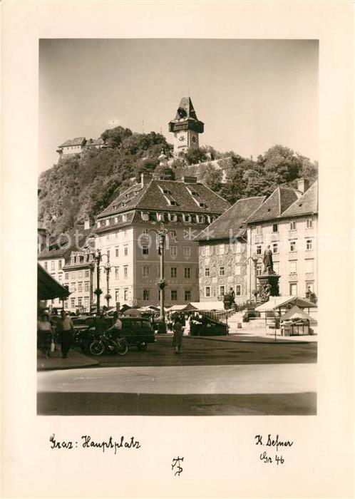 Graz Steiermark Hauptplatz Denkmal Statue Schlossberg U