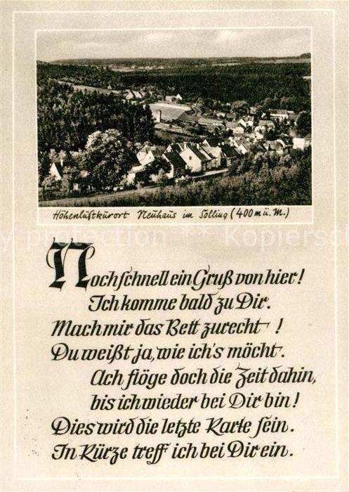 Neuhaus Solling Panorama Hoehenluftkurort Gedicht