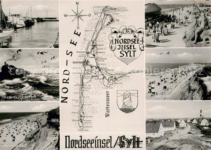 Insel Sylt List Hafen Hindenburgdam Dampflokomotive Wenningstedt Strand Kampen H