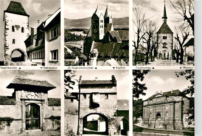 Breisach Rhein Hagenbachtor Rathaustor Muenster Kapftor Radbrunnen Rheintor