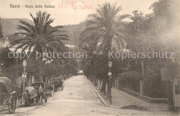 Nervi Viale delle Palme Pferdedroschken