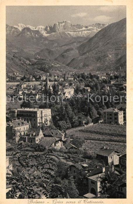 Bolzano Gries verso il Catinaccio Rosengarten Dolomiten