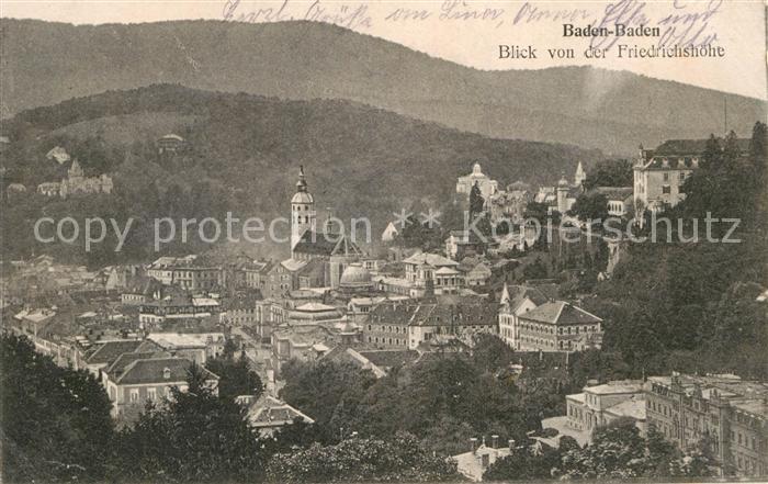 Baden-Baden Blick von der Friedrichshoehe