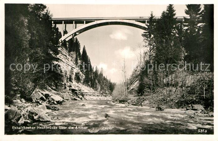 Echelsbach Echelsbacher Hochbruecke ueber die Ammer
