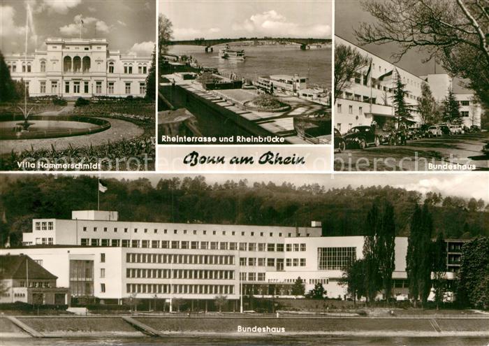 Bonn Rhein Villa Hammerschmidt Rheinterrasse Rheinbruecke Bundeshaus