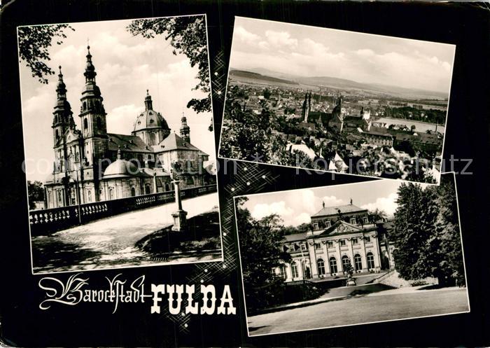 Fulda Teilansichten Barockstadt Kirche Schloss