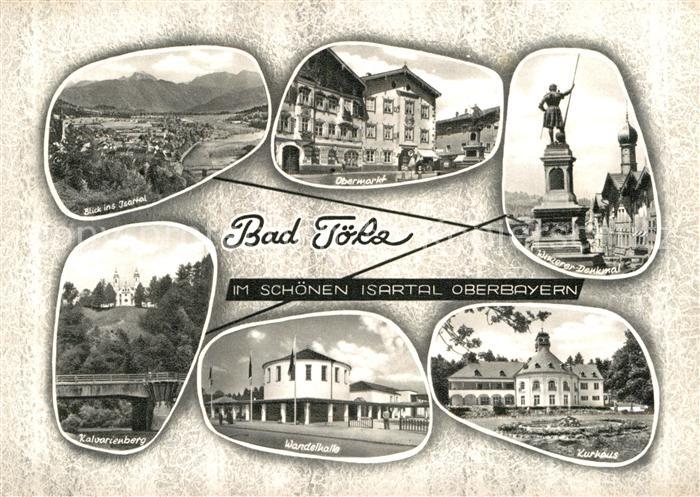 Bad Toelz Panorama Isartal Kalvarienberg Obermarkt Wandelhalle Kurhaus Winzerer