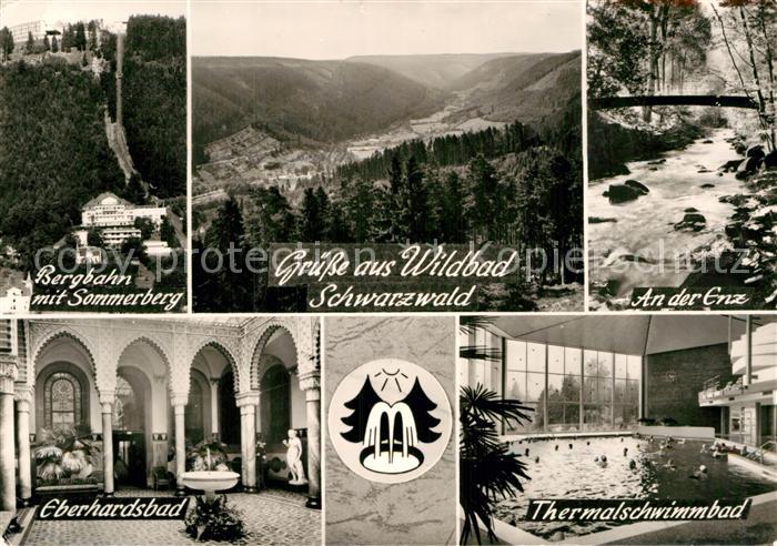 Wildbad Schwarzwald Bergbahn Sommerberg Eberhardsbad Enz Thermalschwimmbad Lands