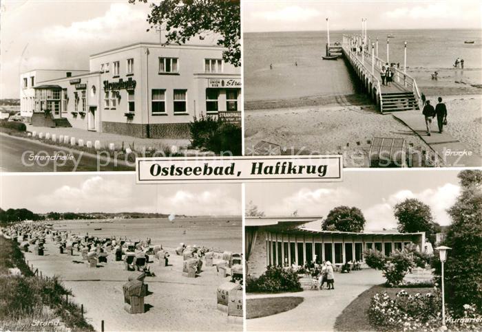 Haffkrug Ostseebad Strandhalle Bruecke Strand Kurgarten