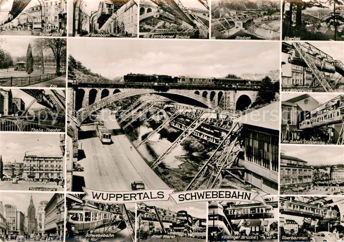 WUPPERTAL NRW Schwebebahn Eisenbahnbruecke