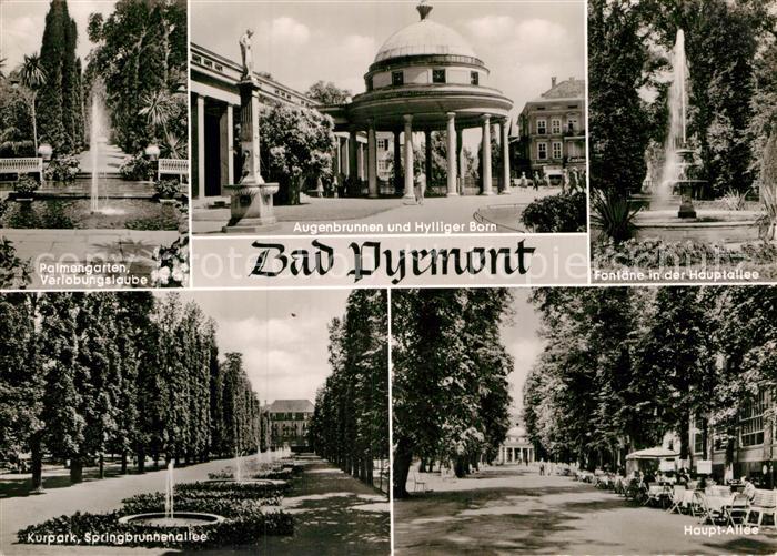 Bad Pyrmont Palmengarten Verlobungslaube Augenbrunnen Hylliger Born Fontaene Kur