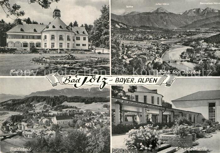 Bad Toelz Kurhaus Panorama Isartal Alpen Wandelhalle Badeteil