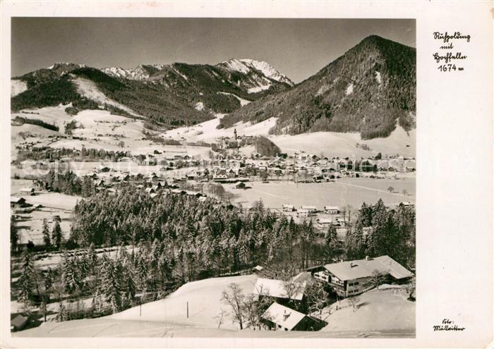 Ruhpolding Winterpanorama mit Hochfelln Chiemgauer Alpen