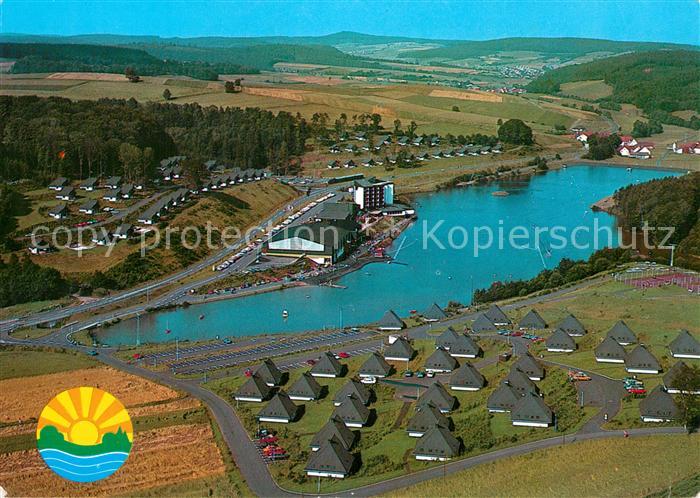 Kirchheim Hessen Ferienhaeuser Seehotel Stausee Fliegeraufnahme