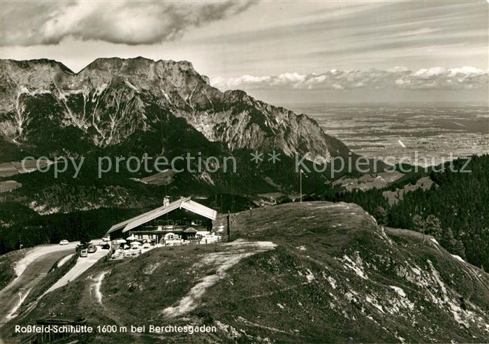 Rossfeldhuette Berghaus Schihuette Untersberg Fernsicht Berchtesgadener Alpen