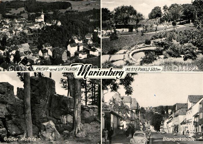 Marienberg Westerwald Kneipp Luftkurort Kurpark Grosser Wolfstein Felsen Bismarc