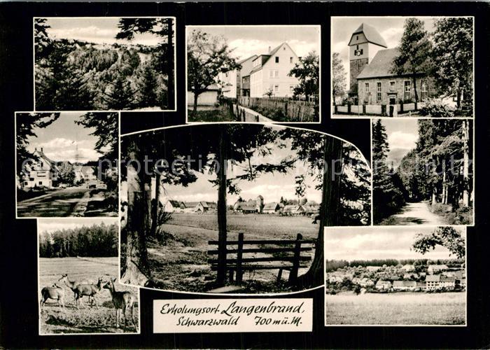 Langenbrand Schoemberg Teilansichten Erholungsort im Schwarzwald Landschaftspano