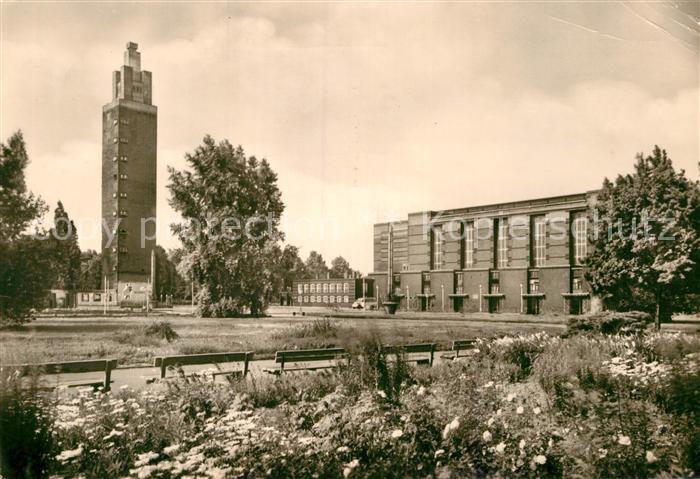 Magdeburg Aussichtsturm Stadthalle Kulturpark Rotehorn