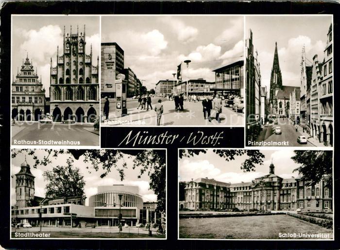 Muenster Westfalen Rathaus Stadtweinhaus Bahnhofstrasse Prinzipalmarkt Schloss U
