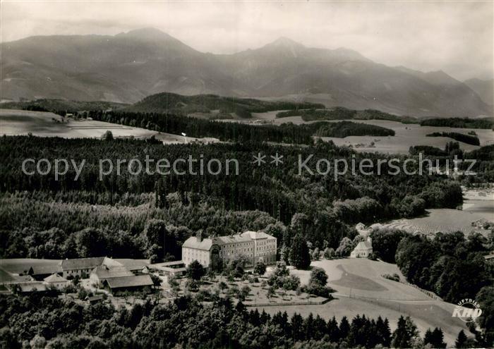 Traunstein Oberbayern Institut der Englischen Fraeulein Sparz Fliegeraufnahme