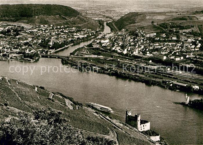 Bingen Rhein Binger Loch Nahemuendung Ruine Ehrenfels Maeuseturm