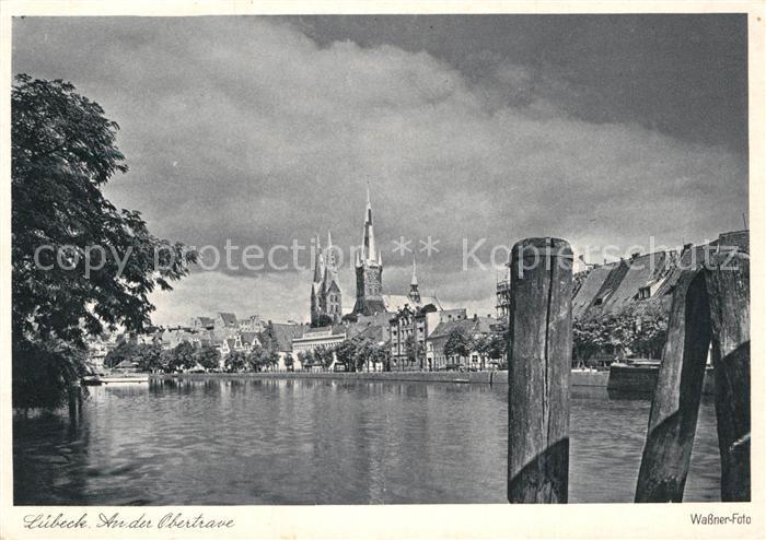 Luebeck Partie an der Obertrave Kupfertiefdruck