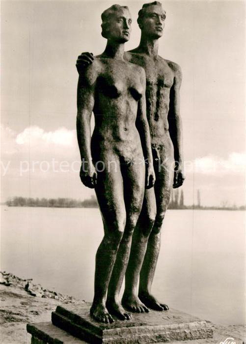 HANNOVER  CITY Kolbe Plastik am Maschsee Menschenpaar