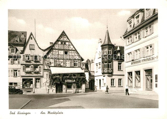 Bad Kissingen Marktplatz Kupfertiefdruck