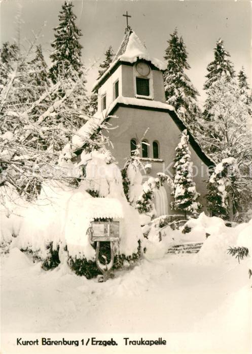 Baerenburg Sachsen Traukapelle im Winter