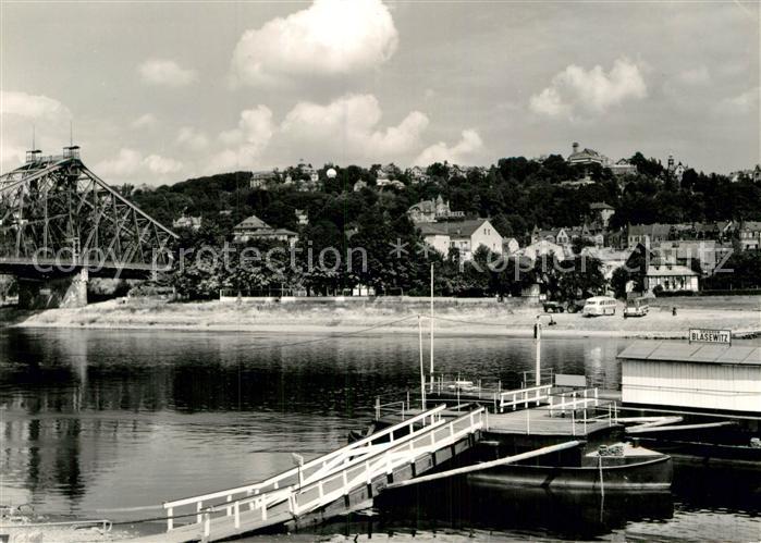 DRESDEN Elbe Elbe Anlegestelle Bick zum Weissen Hirsch