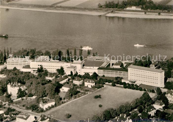 Bonn Rhein Bundeshaus Fliegeraufnahme