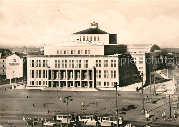LEIPZIG Sachsen Opernhaus Strassenbahn Messestadt