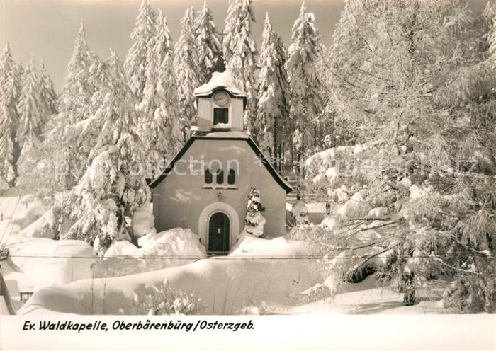 Oberbaerenburg Baerenburg Evangelische Waldkapelle Winterlandschaft Handabzug