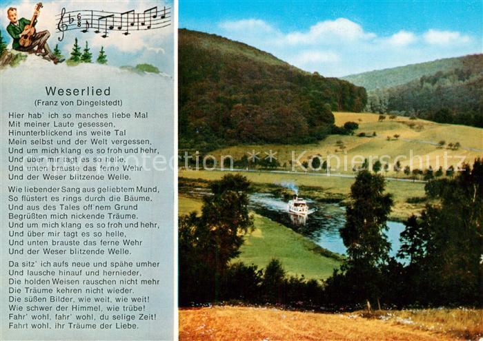 Liederkarte Weserlied
